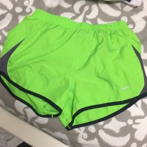 Neon green Nike shorts